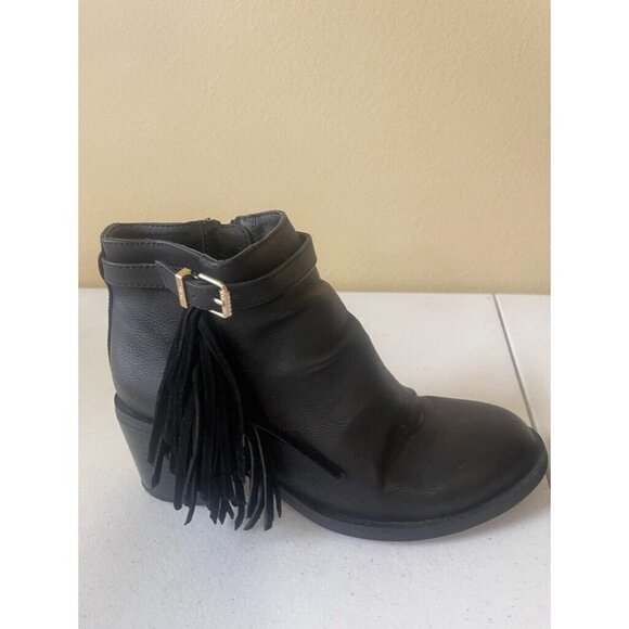Sam Edelman CIRCUS Black Fringe Ankle Boots Booties size 8 Tassel Western Trendy - Picture 12 of 16